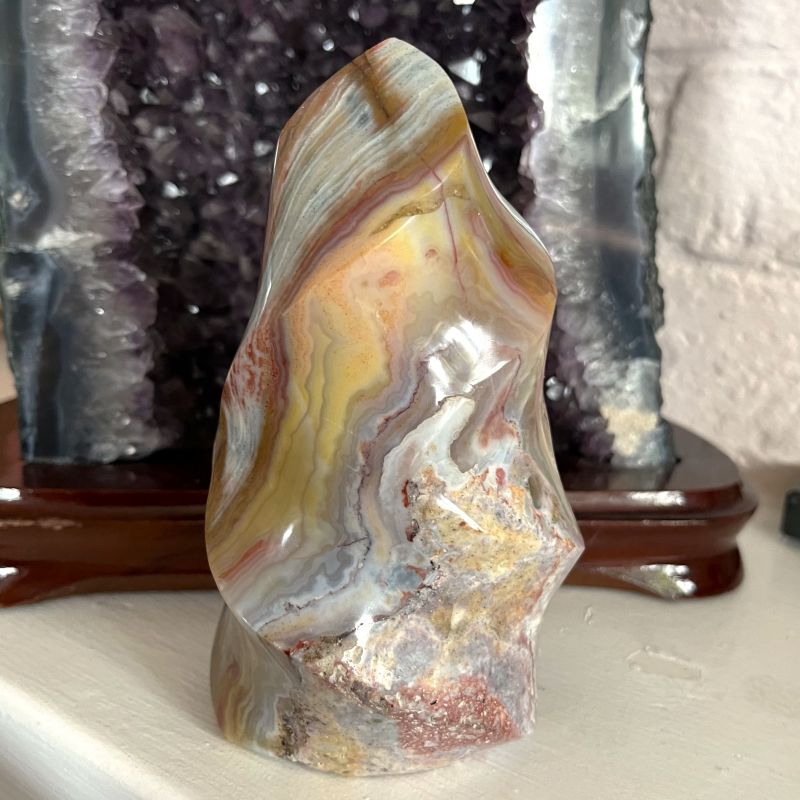 Polychrome Jasper Flame -  14.5cm