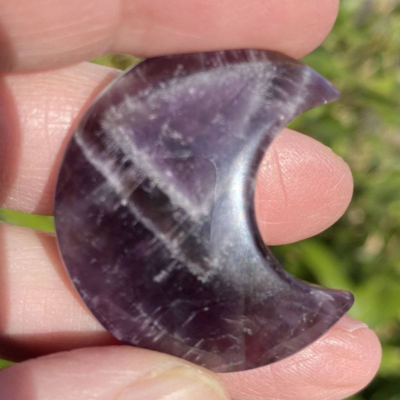 Amethyst Puff Crescent Moon