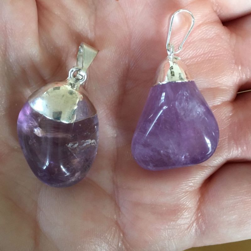 Amethyst Tumblestone Pendant