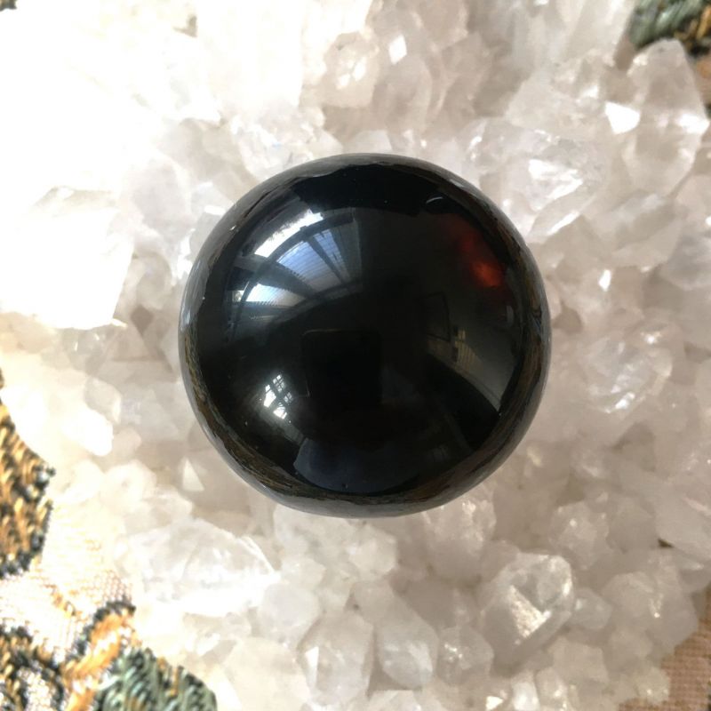 Black Obsidian Sphere  - 33mm