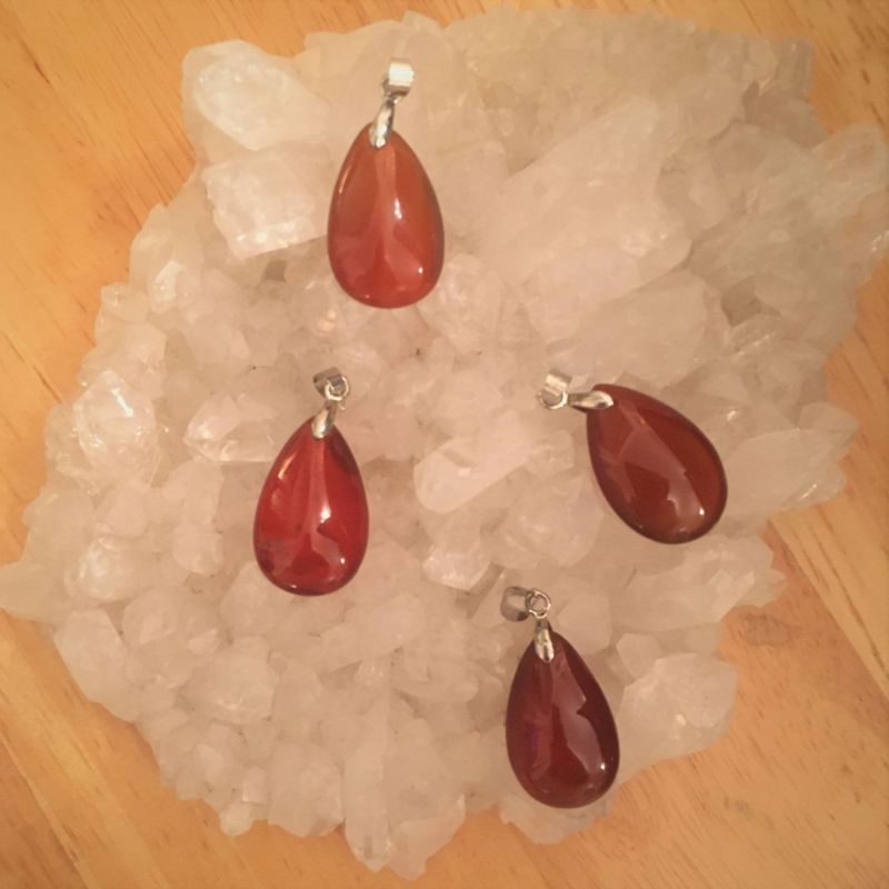 Carnelian Teardrop Pendant