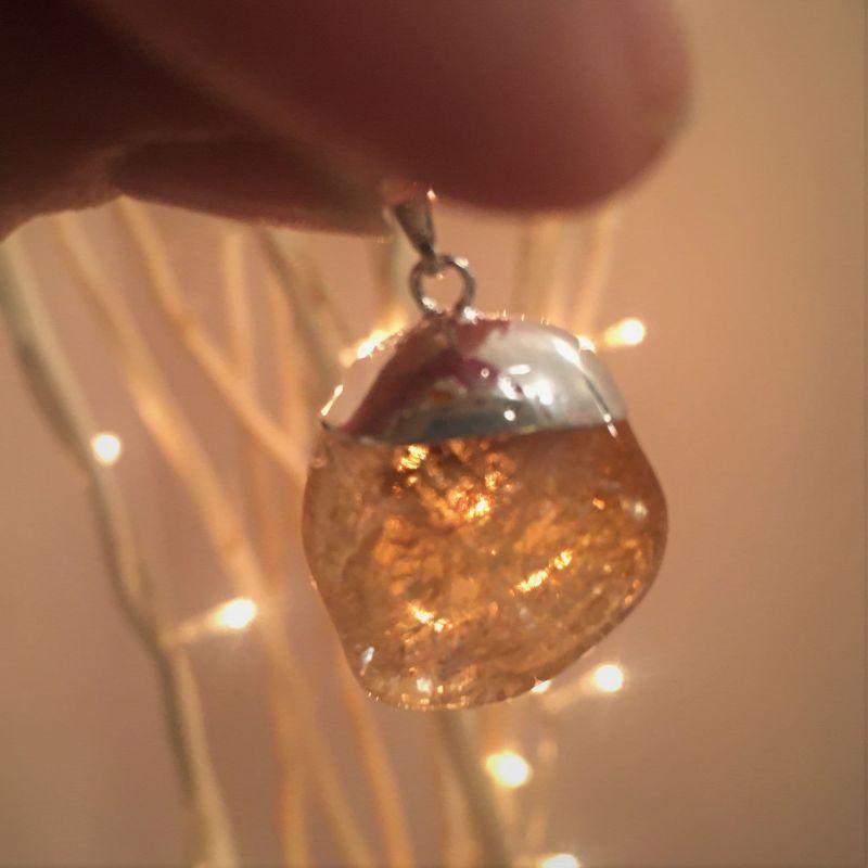 Citrine Tumblestone Pendants