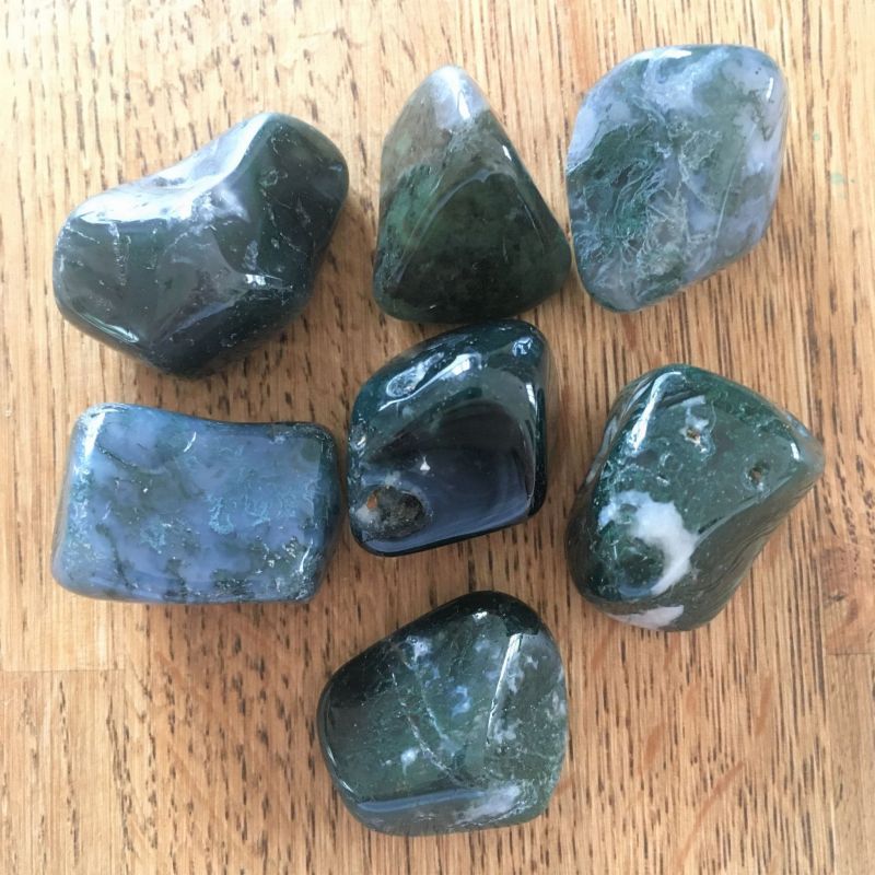 Moss Agate Tumblestone