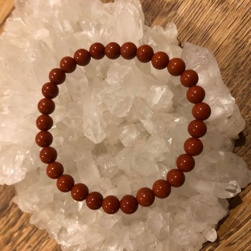 Red Jasper 6mm Bead Bracelet