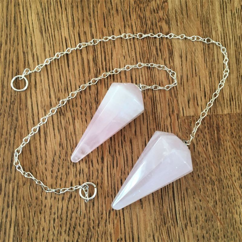 Rose Quartz Faceted Pendulum