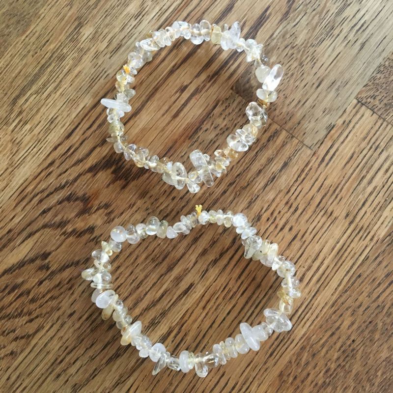 Rutilated Quartz Chip Bracelet