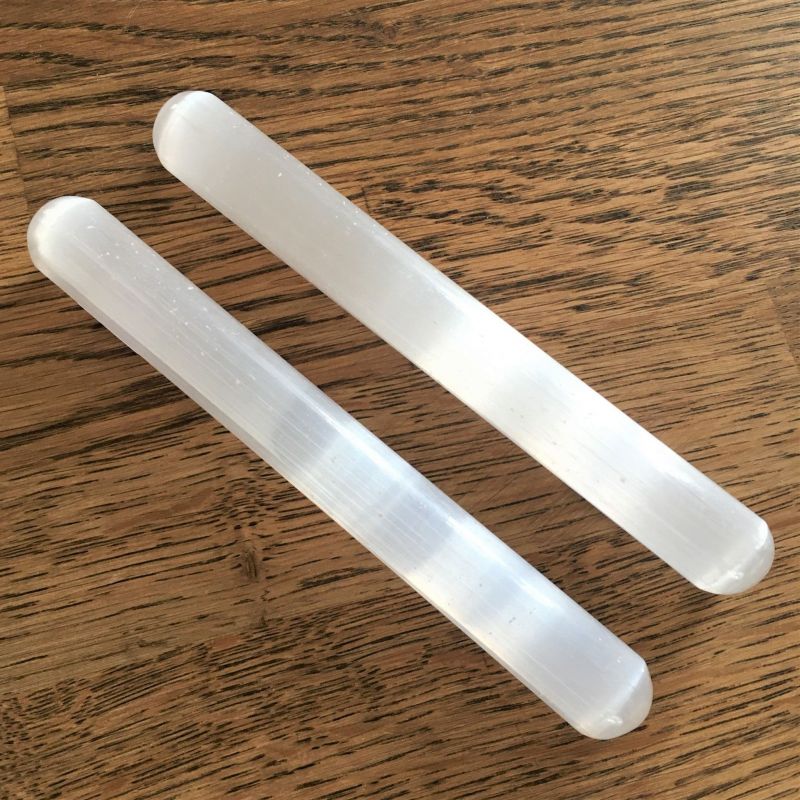 Selenite Rounded Wand - slim