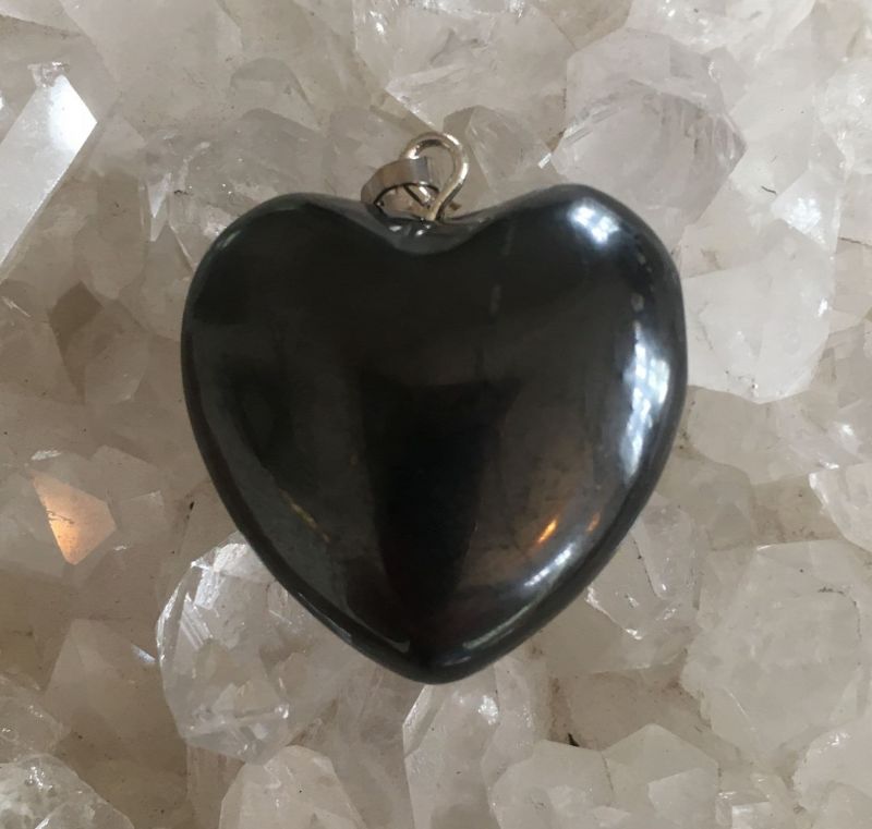 Shungite Heart Pendant 25mm