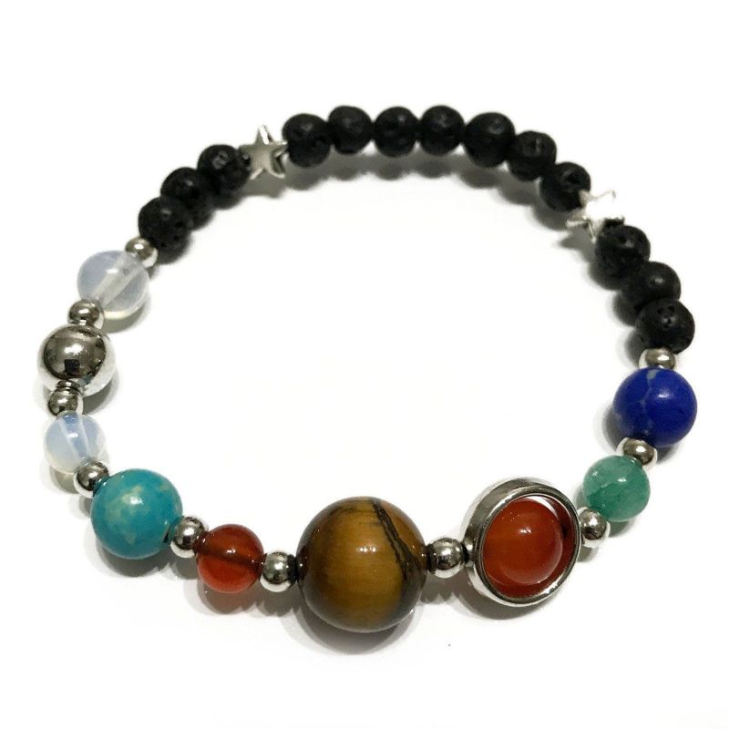 Solar System Bracelet - choice of silver or gold colour metal