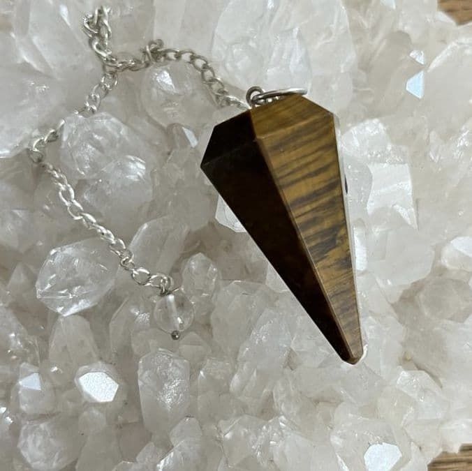 Tiger Eye Faceted Pendulum