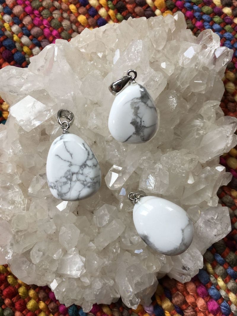 White Howlite Pendant