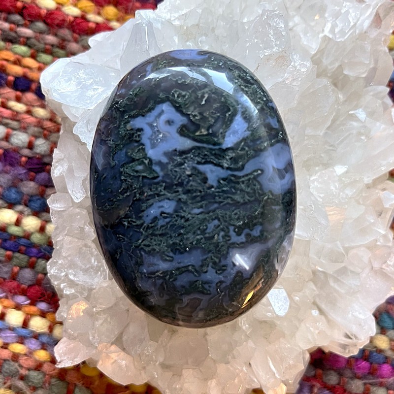 Moss Agate Gallet S - 6.7cm