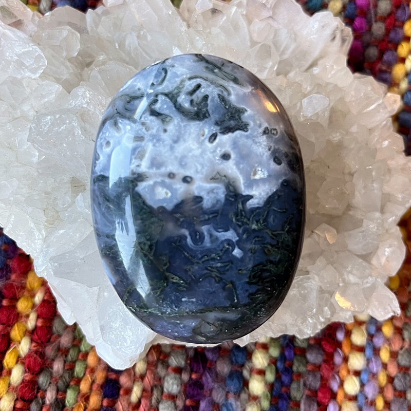 Moss Agate Gallet S - 6.7cm