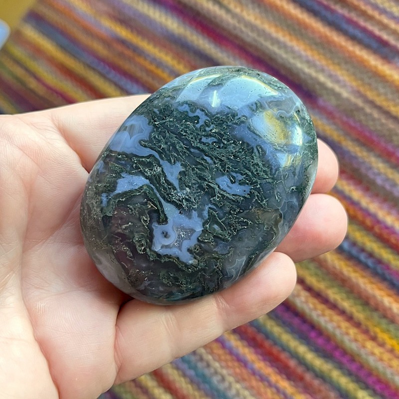 Moss Agate Gallet S - 6.7cm