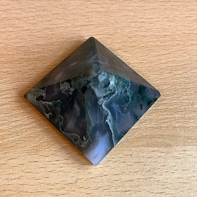 Green Moss Agate Pyramids