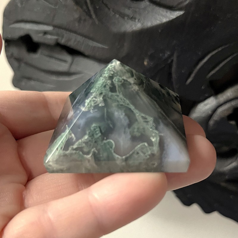 Green Moss Agate Pyramids