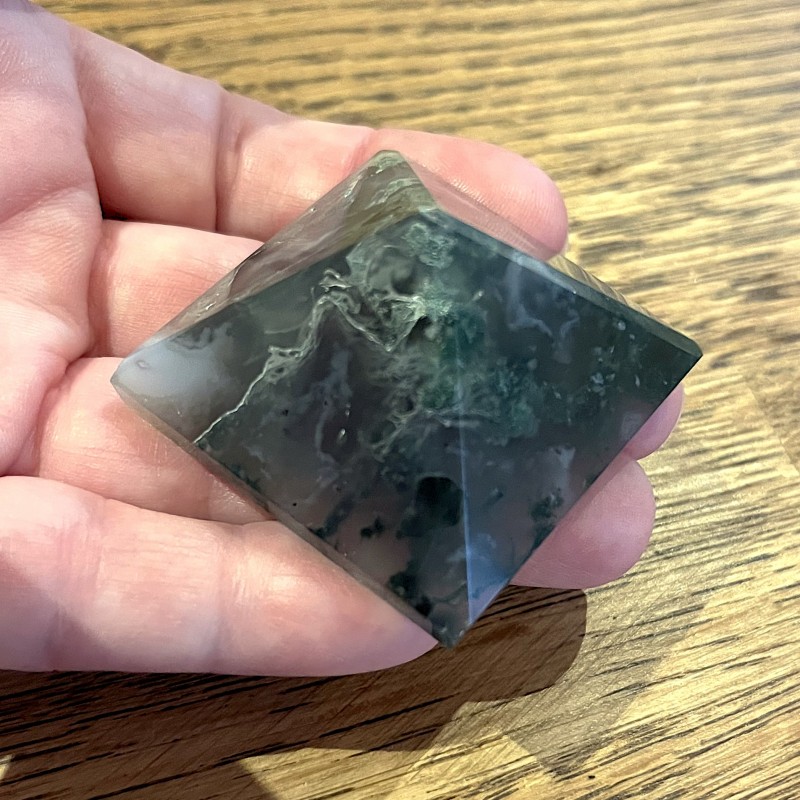 Green Moss Agate Pyramids