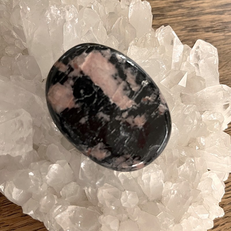 Black Tourmaline with Feldspar Oval - 5cm