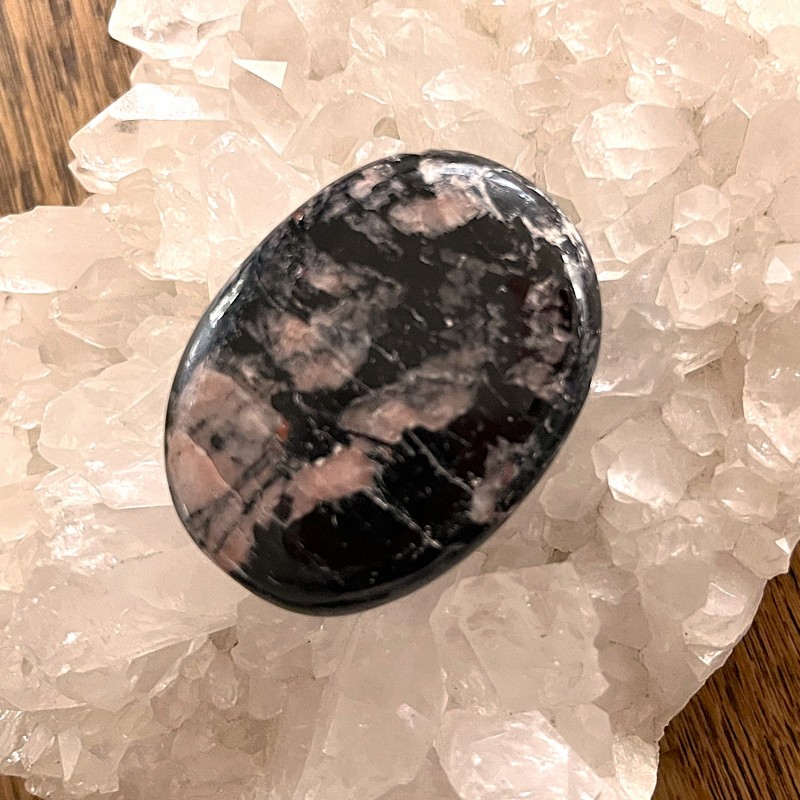 Black Tourmaline with Feldspar Oval - 5cm