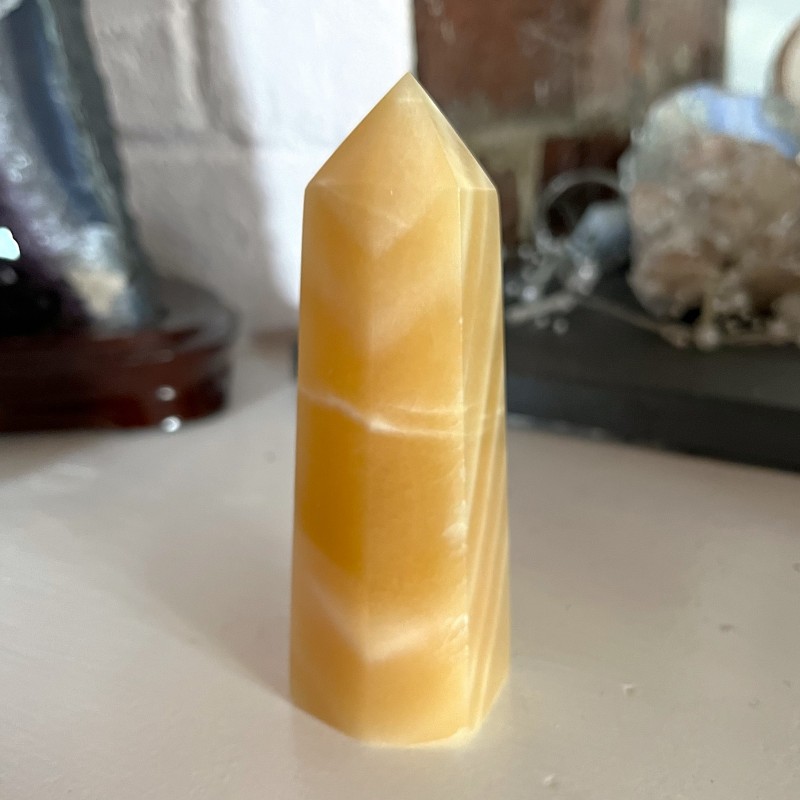 Orange Calcite Point 'D' - 11.2cm