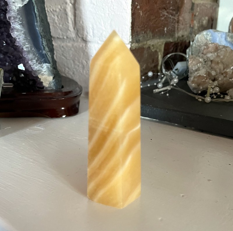 Orange Calcite Point 'D' - 11.2cm