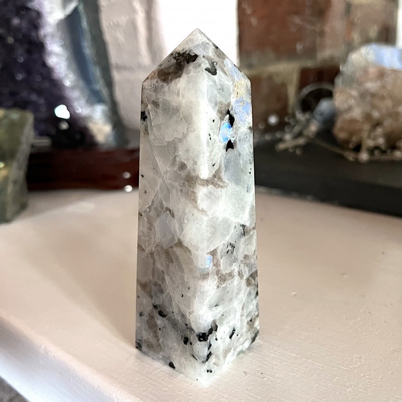 Rainbow Moonstone Obelisk F - 11.2cm