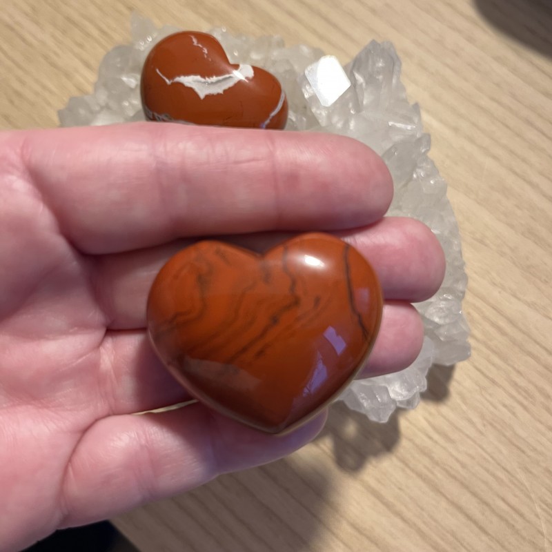 Red Jasper Heart 4cm - plain or patterned