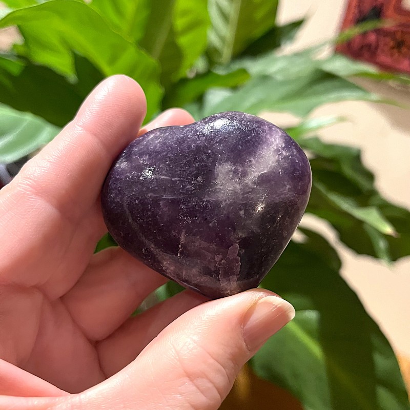 Lepidolite Heart 'A' -  7.3cm