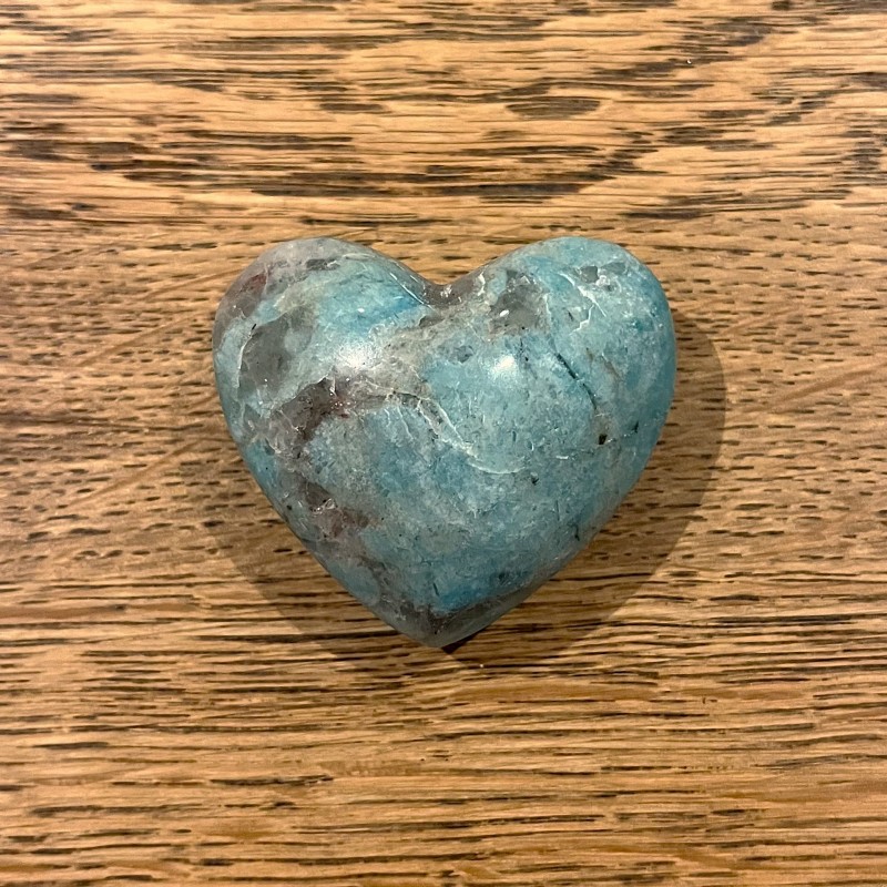 Amazonite & Smokey Quartz Heart 'B' -  4.8cm