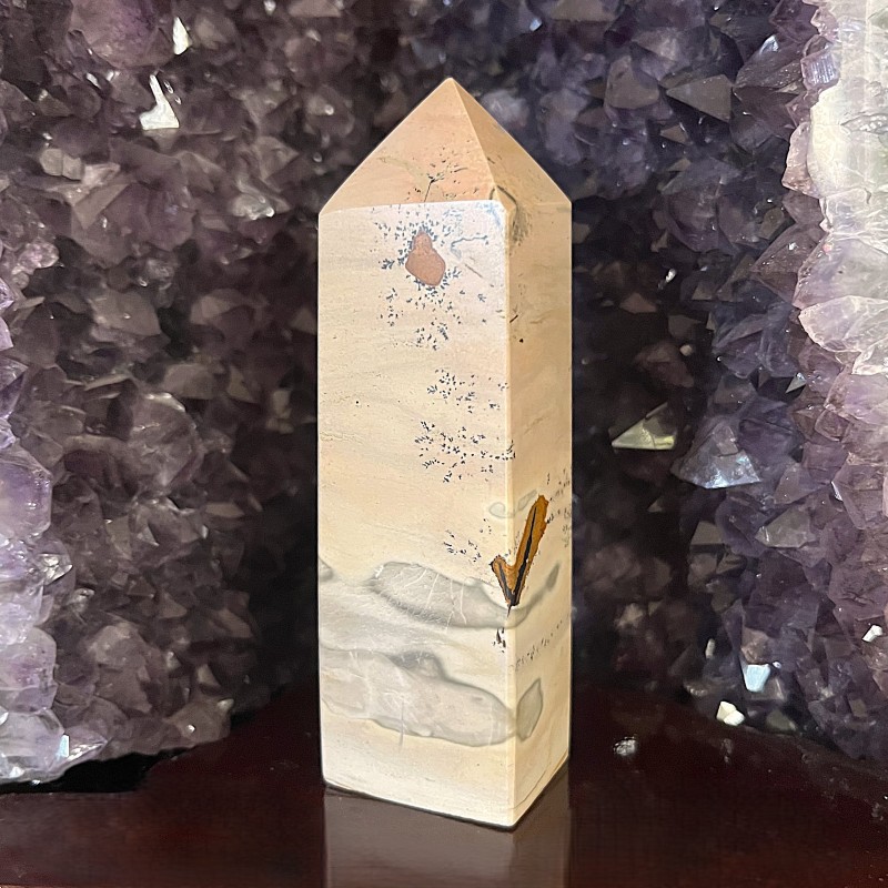 Dendritic Picture Jasper Obelisk C - 10.2cm