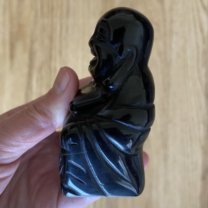 Black Obsidian Buddha 80mm