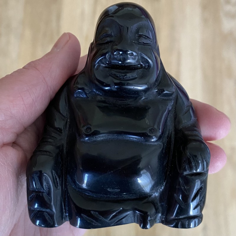 black obsidian buddha 80mm