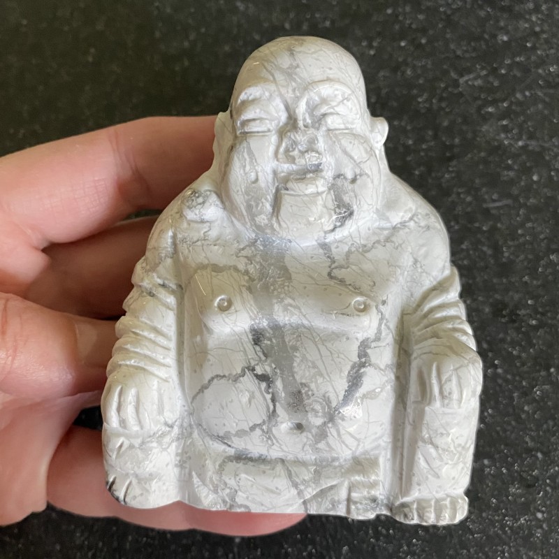 White Howlite Buddha - 80mm