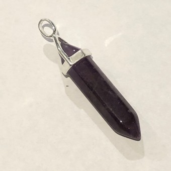 Amethyst double point pendant (Sterling silve