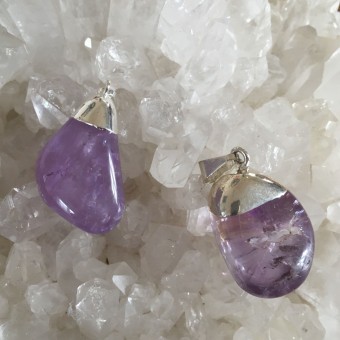 Amethyst Tumblestone Pendant