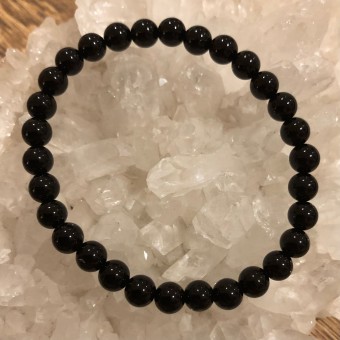 Black Agate 6mm Bead Bracelet