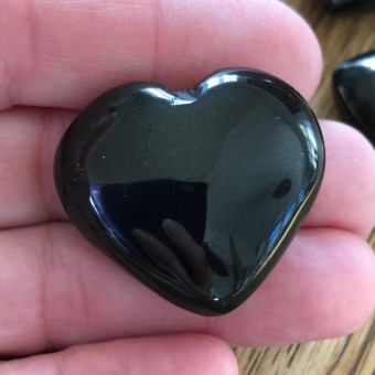 Black Agate Heart - 3.3cm