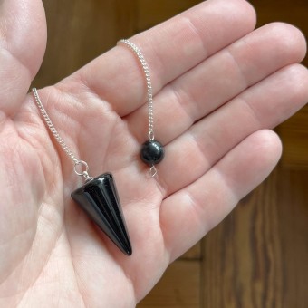 Black Obsidian Cone Pendulum