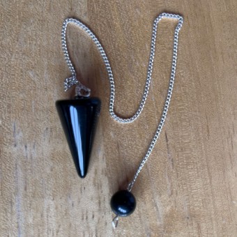 Black Obsidian Cone Pendulum