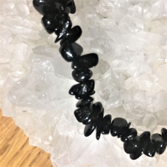 Black Tourmaline Chipstone Bracelet