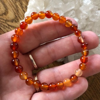 Carnelian 6mm Bead Bracelet