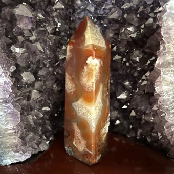 Carnelian Agate Obelisk 'B' - 12.2cm