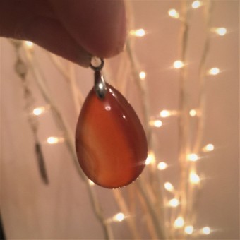 Carnelian Teardrop Pendant