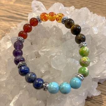 Chakra Metal Ring Bracelet