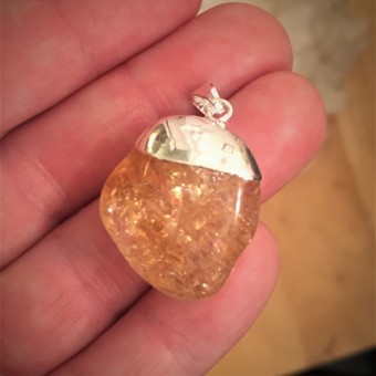 Citrine Tumblestone Pendants