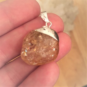 Citrine Tumblestone Pendants