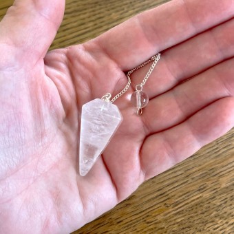 Clear Quartz Faceted Pendulum