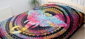 Elephant Head Single/Double Cotton Bedspread 