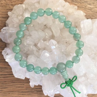 Green Aventurine Power Bracelet with Infinity