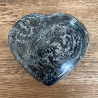 Kambaba Jasper Heart 'A' - 11cm